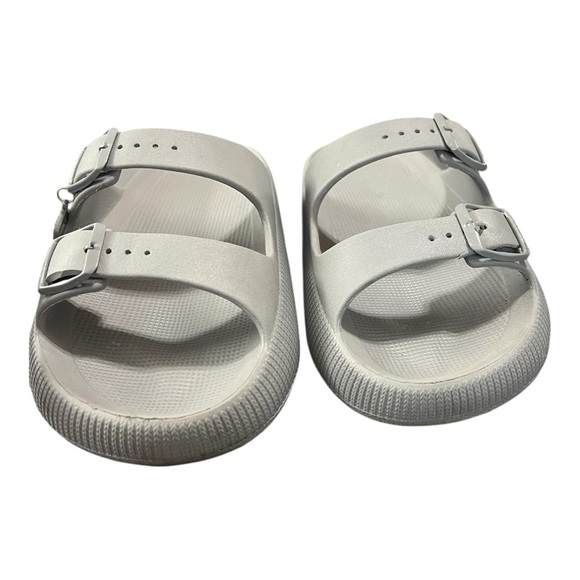 Bebe Marbella Gray Slip On Sandals Size 9 - Picture 2 of 7
